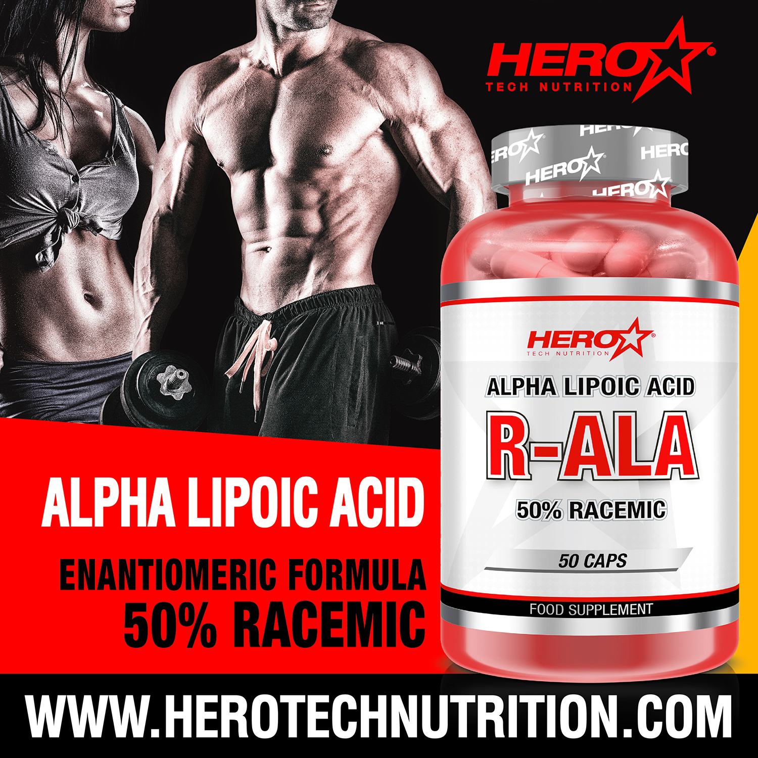 R-ALA ALPHA LIPOIC ACID HERO TECH NUTRITION herotechnutrition